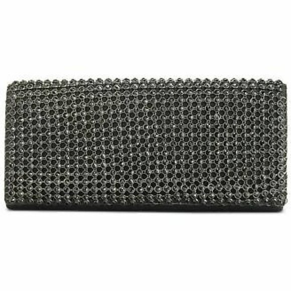 ADRIANNA Papell Iman Rhinestone Clutch - Gunmetal - Picture 1 of 1